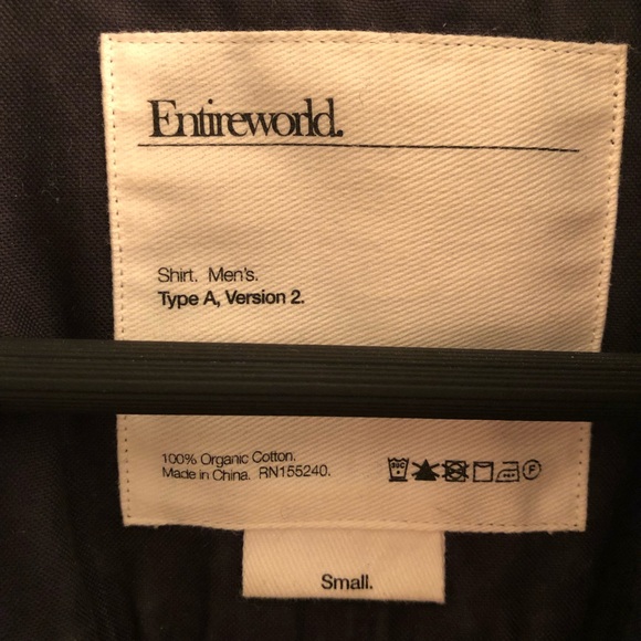 Entireworld Cotton Buttondown Shirt in Black (size S) - Picture 2 of 2